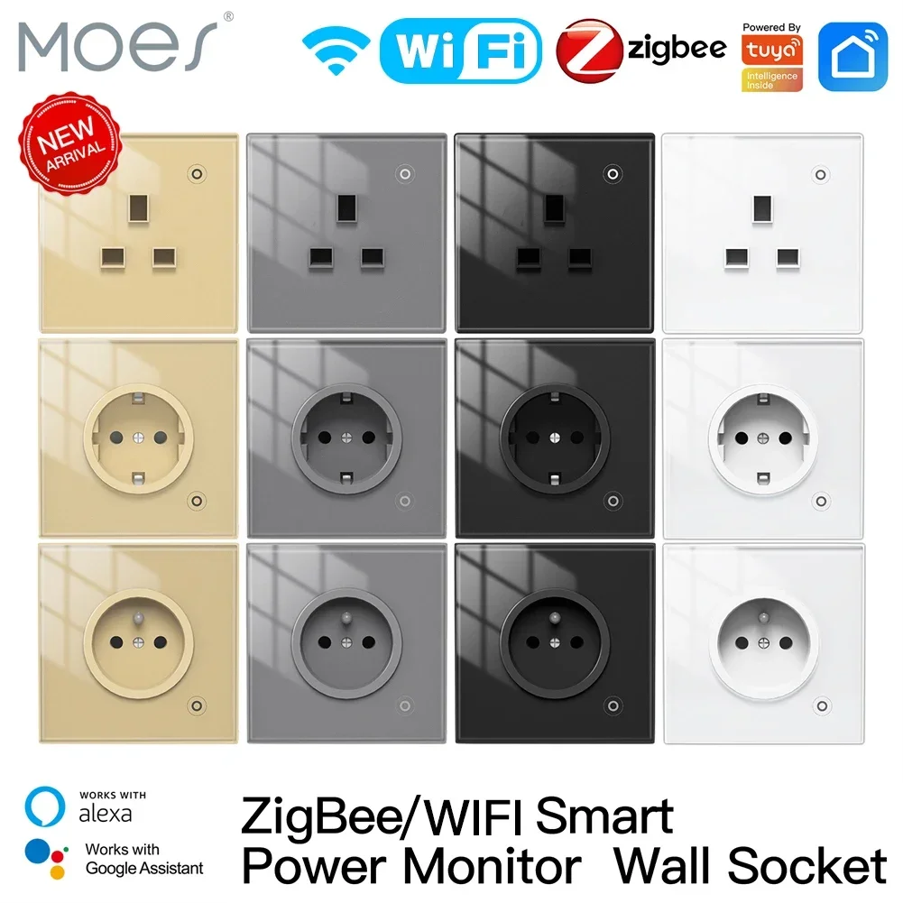 Smart Home Energy Monitor - Moes ZigBee Wall Socket WIFI Smart
