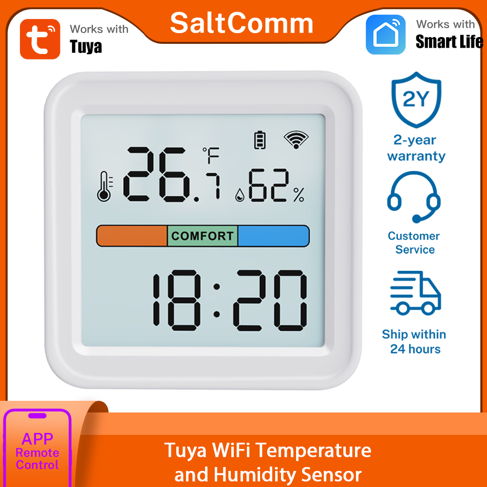 Smart Home Google Assistant - Tuya New WiFi Temperature Humidity Sensor