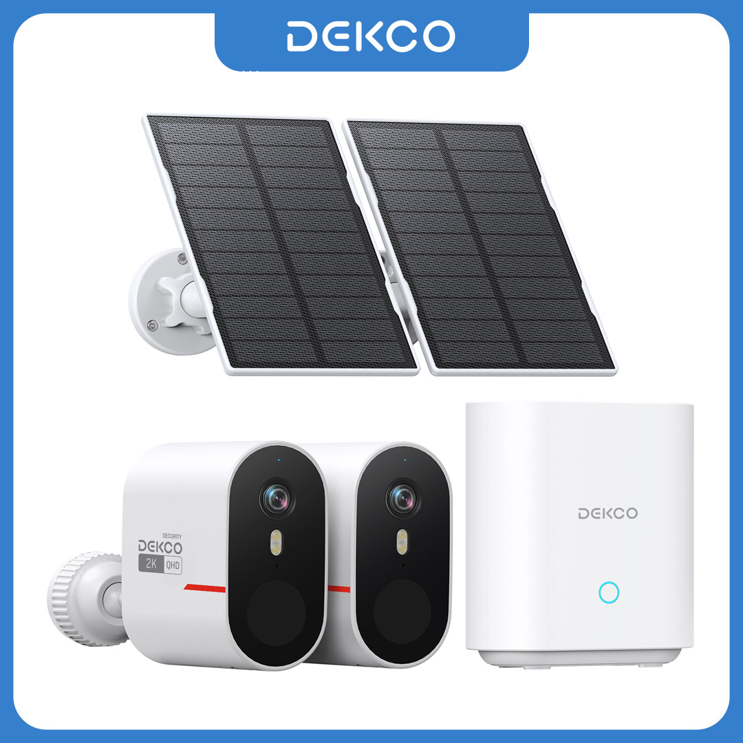 Smart Home Security System - Dekco 3MP WiFi Solar Camera System