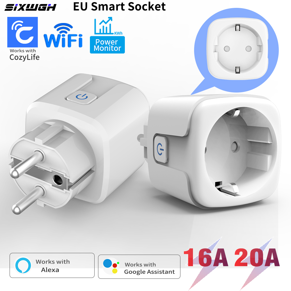 Smart Home Energy App - 20A/16A EU FR Plug WiFi Smart