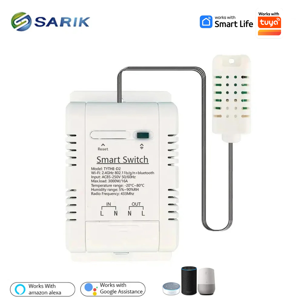 Smart Home Energy Monitor - Work with Tuya 16A 3000W WiFi