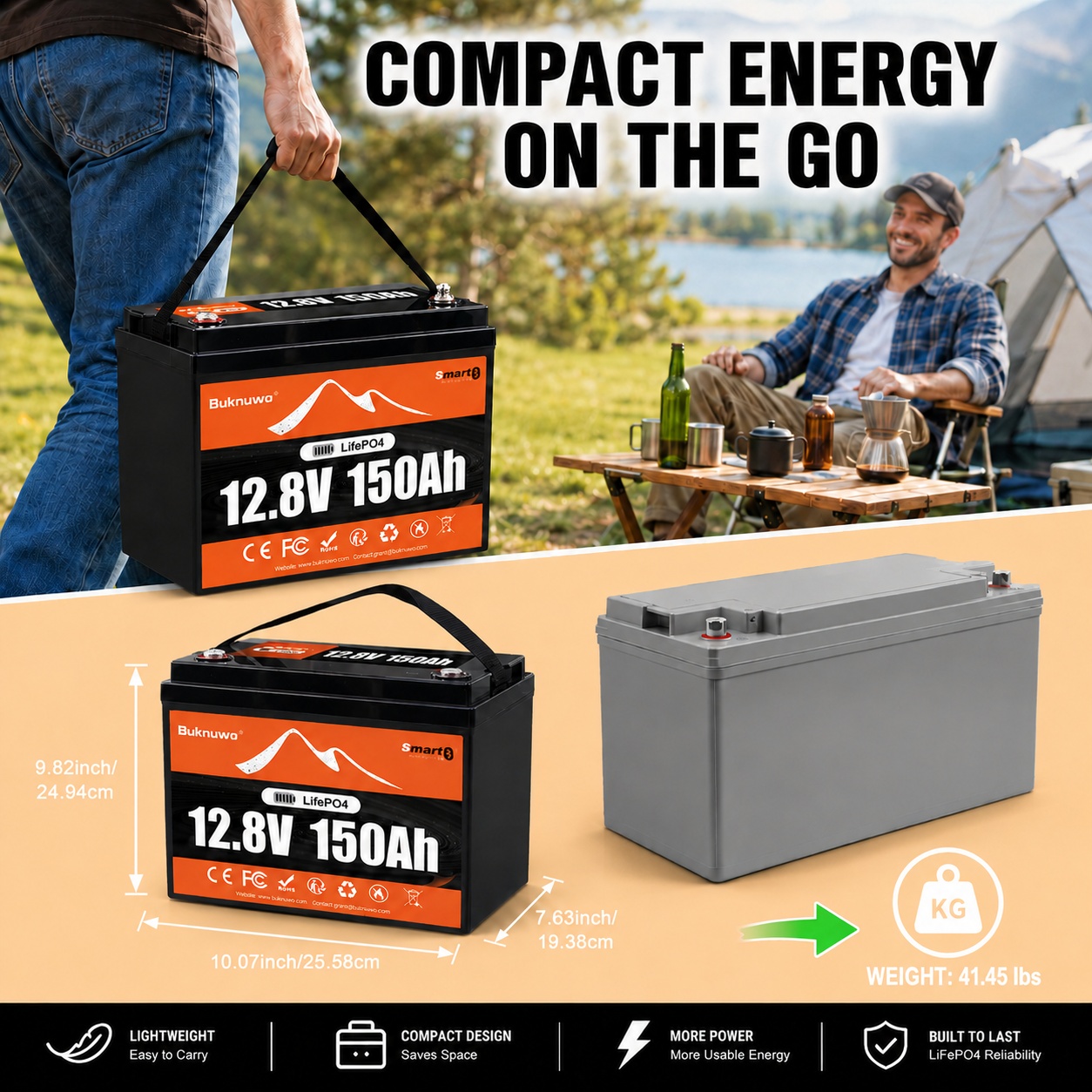 Buknuwo Smart 12V/12.8V 150Ah  - Smart Home Energy review and price