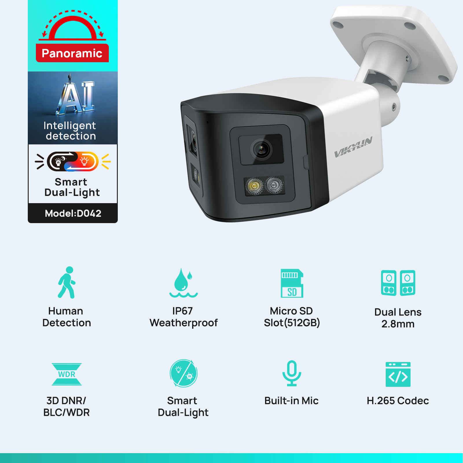 VIKYLIN 170° Panoramic Securit - Smart Home Nas review and price