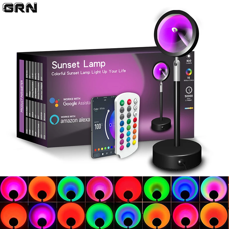 Smart LED Sunset Lamp Colorful - Smart Home Network review and price