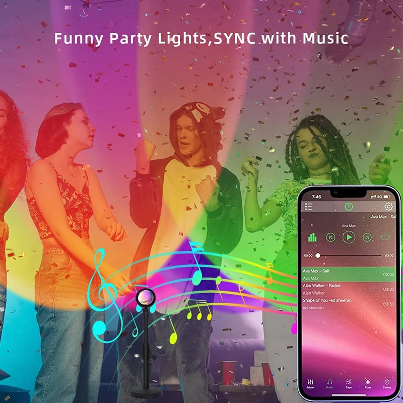 Smart LED Sunset Lamp Colorful - Smart Home Network review and price