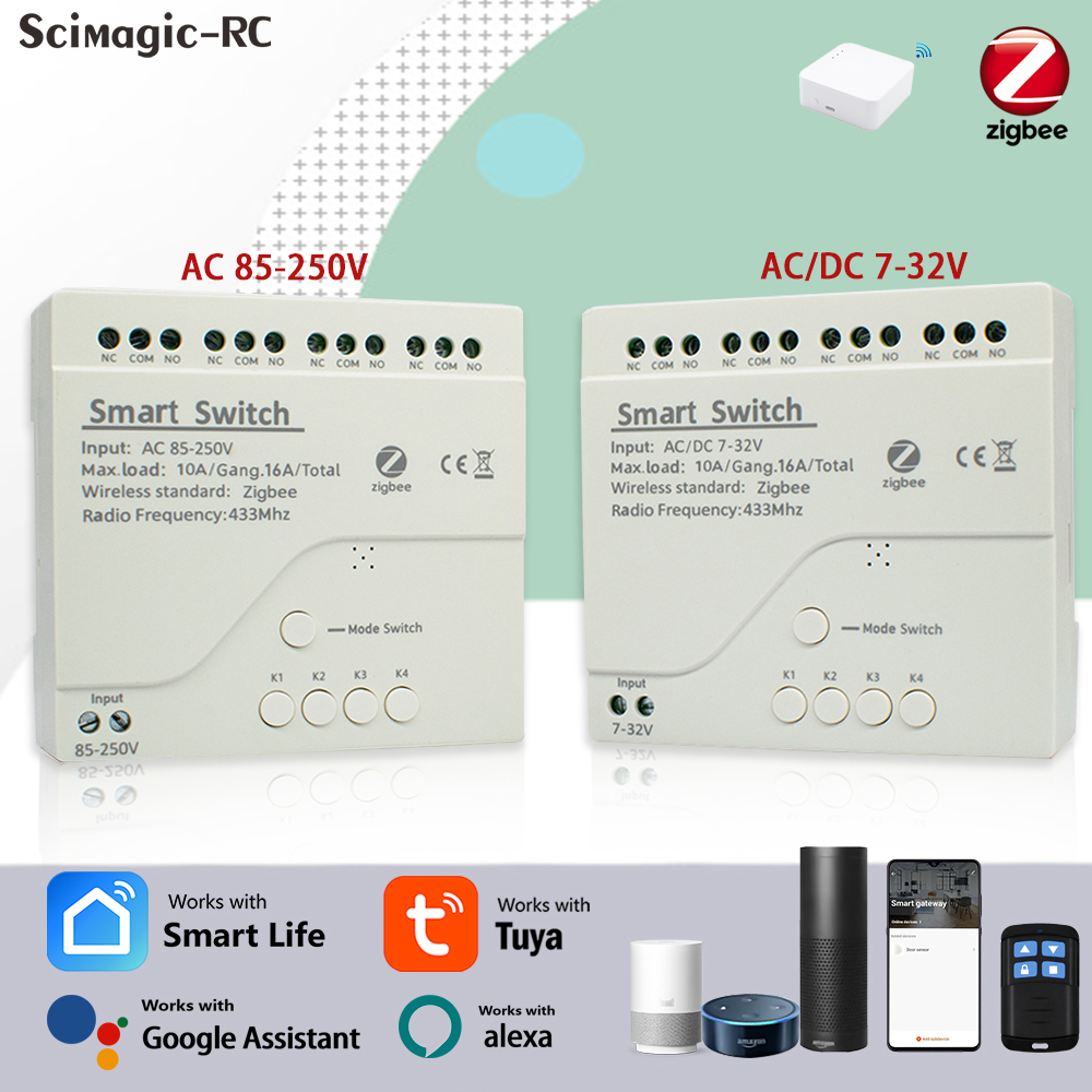 4CH Zigbee Tuya Smart Home Rel - Smart Home Google Assistant review and price