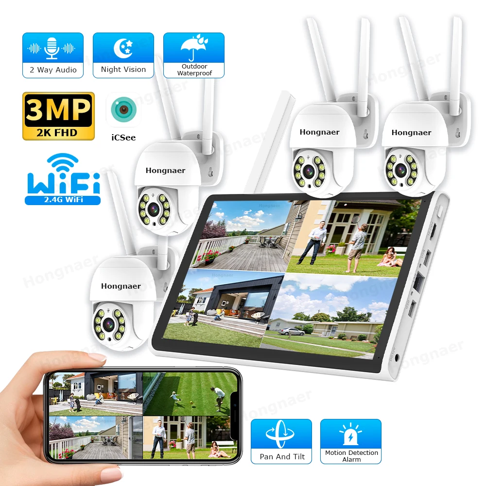 2026 Hongnaer 3MP 4 Channel Wi - Security Ip Camera review and price