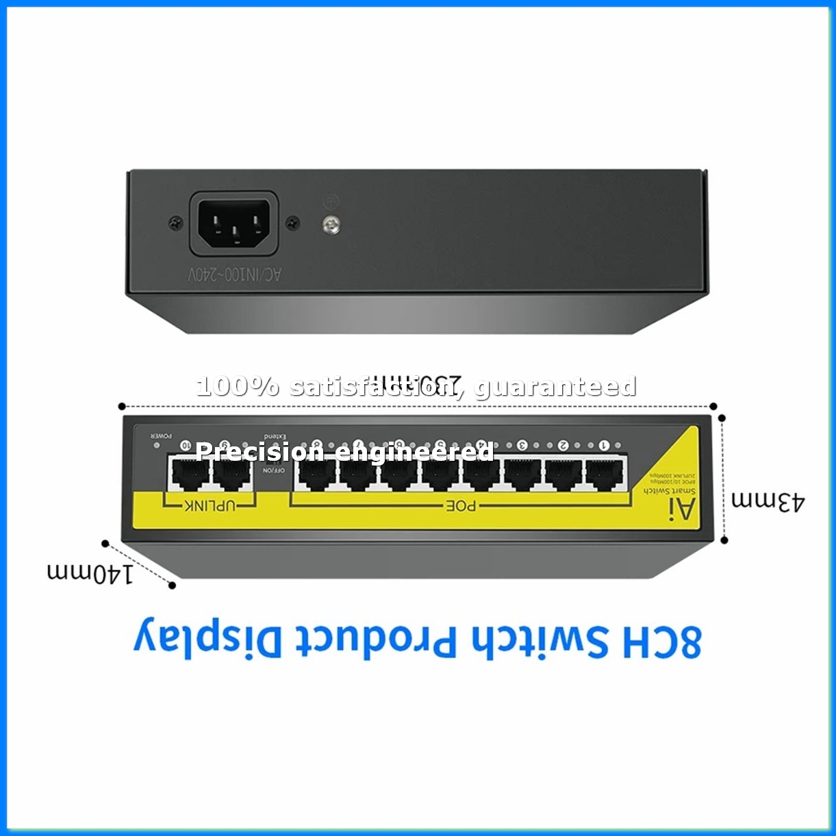 48V 8Ports POE Switch Ethernet - Security Ip Camera review and price