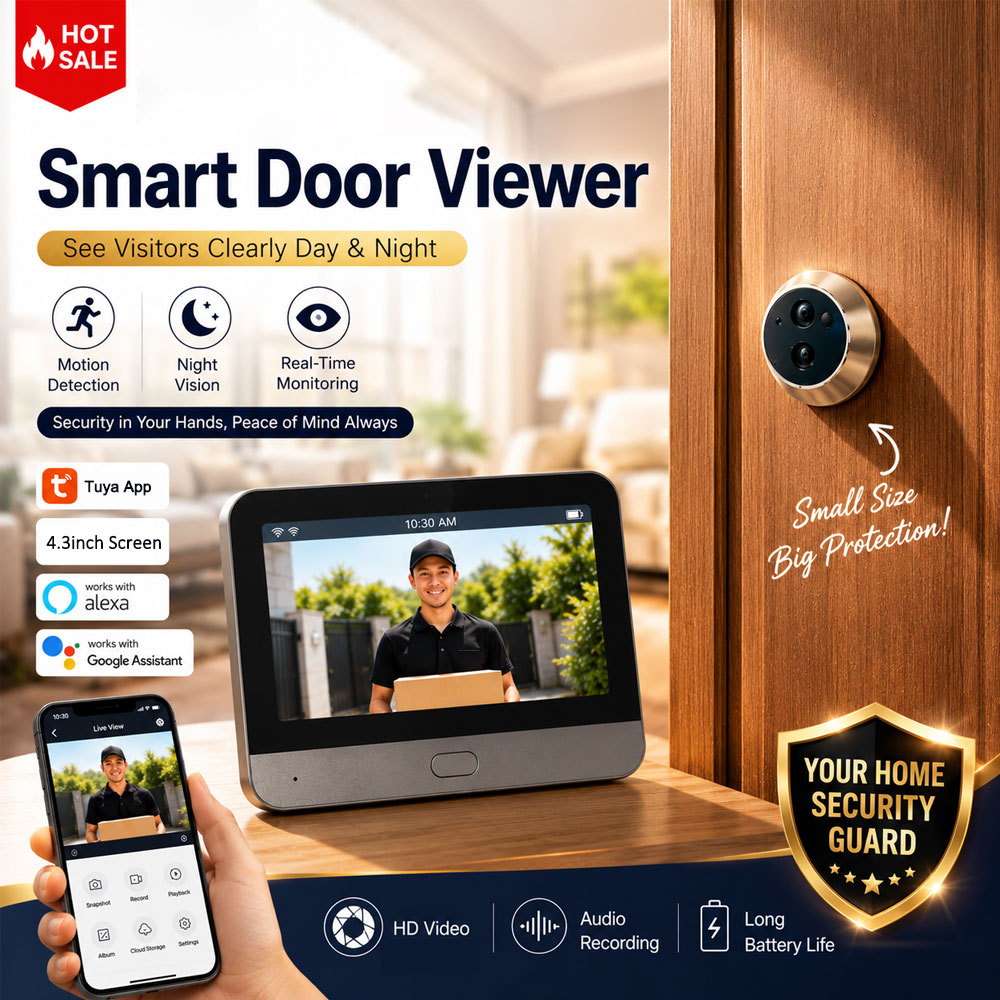 Tuya Smart 5MP Peephole Door C - Smart Home Video Doorphone Ezviz review and price