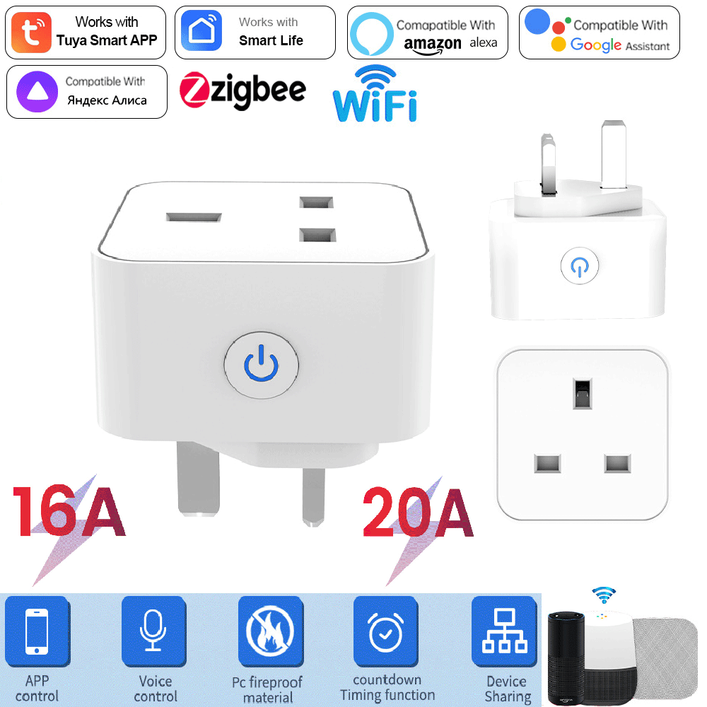 Tuya Smart Socket 16A/20A WiFi - Smart Home Tools review and price