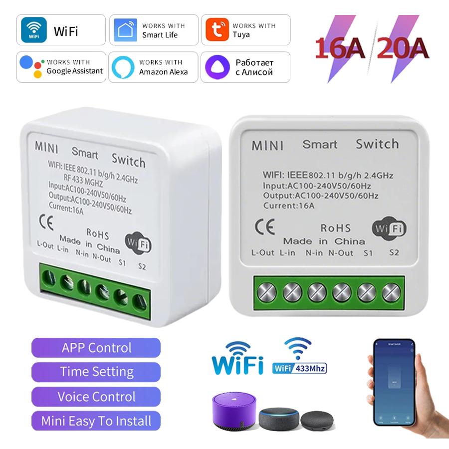 Tuya WiFi Smart Switch Module  - Smart Home Google Assistant review and price