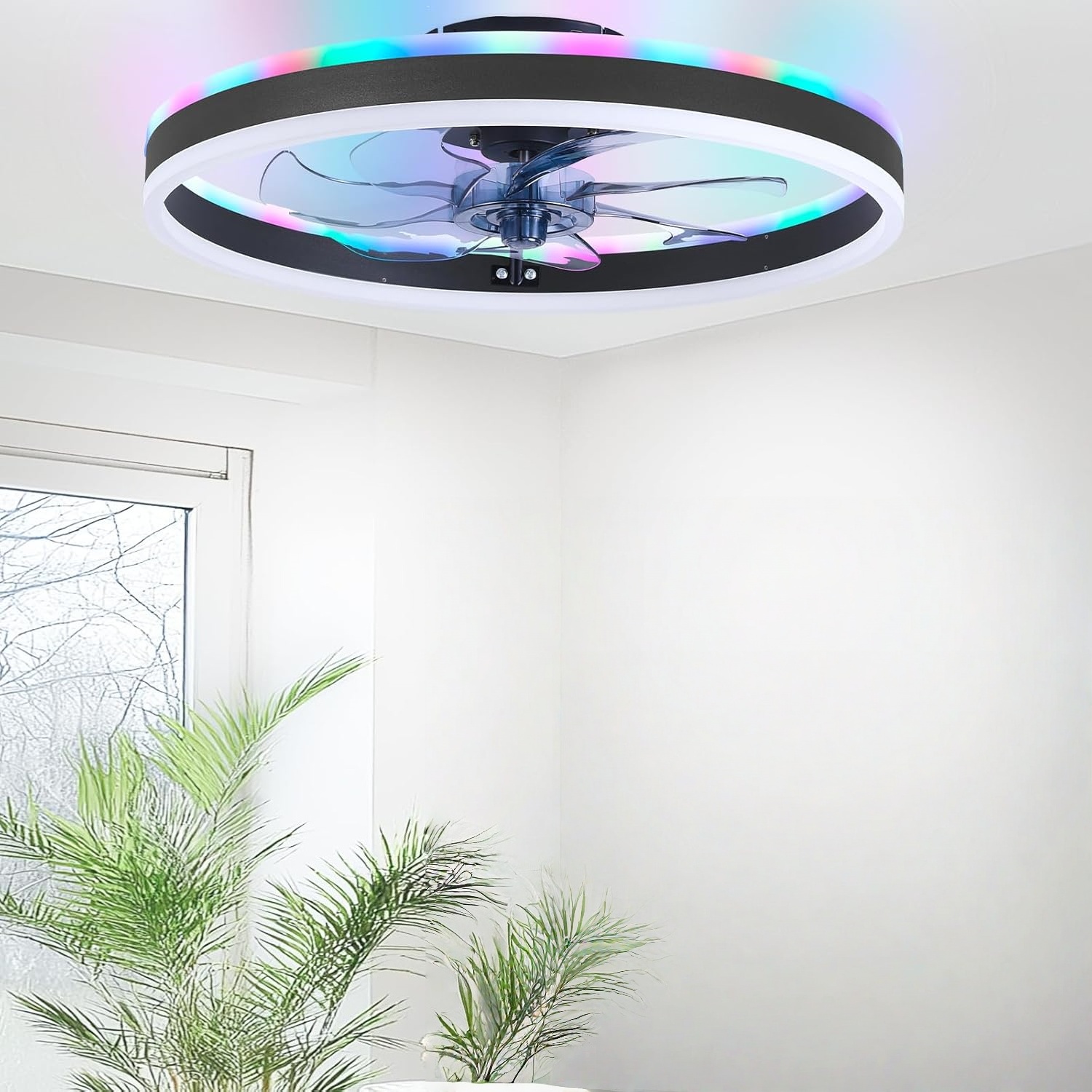 RGB Smart Ceiling Fan Light 6- - Smart Ceiling Fan review and price