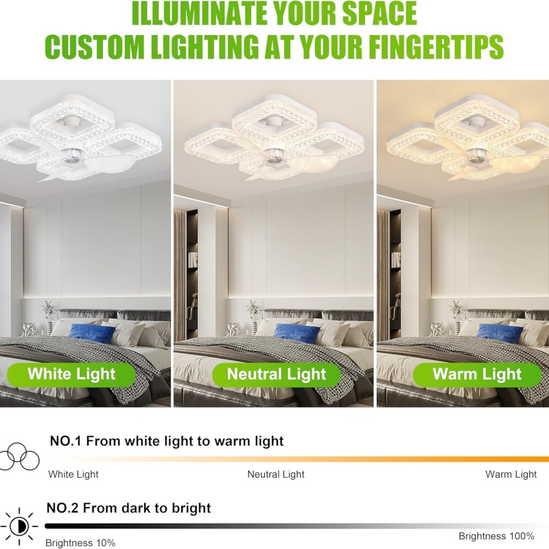 Smart LED Ceiling Fan Light 48 - Smart Ceiling Fan review and price