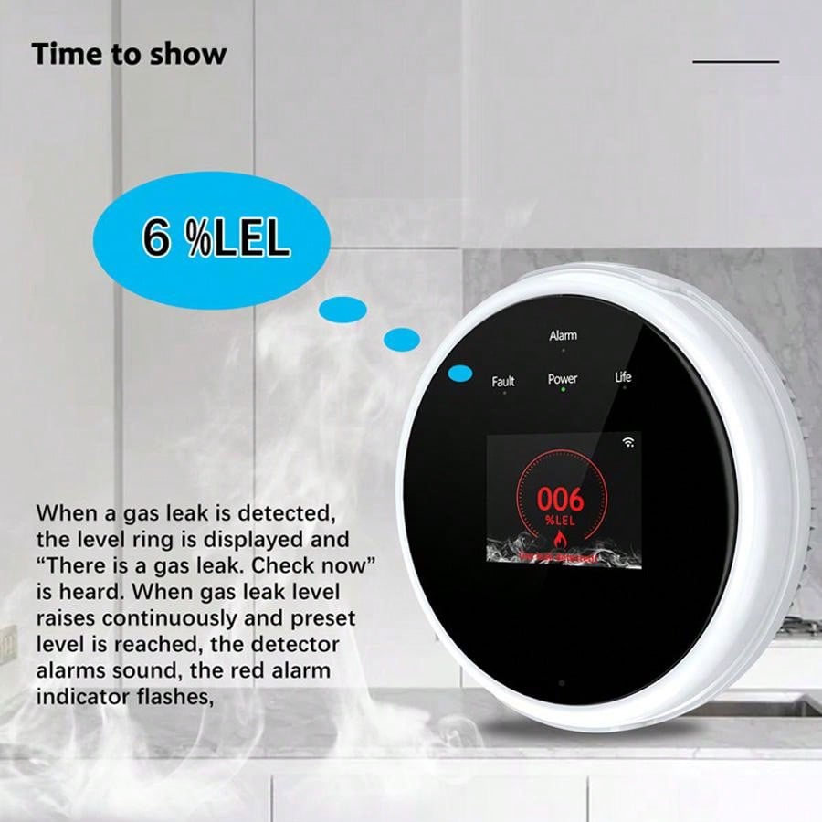 2.4G WiFi Gas Alarm Sensor Com - Smart Home Security System review and price