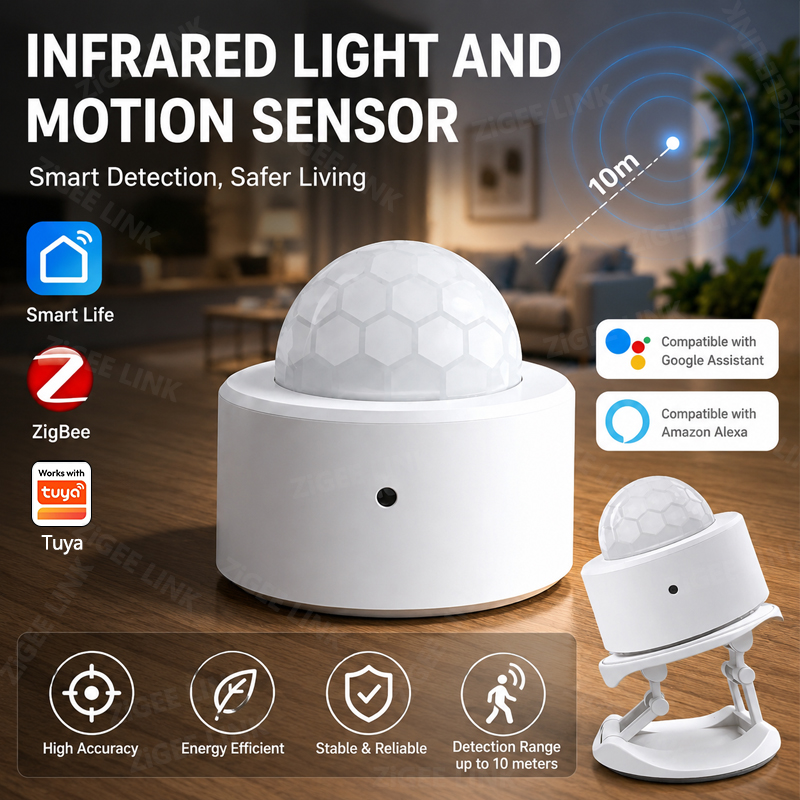 ZigBee 3.0 PIR Motion Sensor W - Smart Home Google Assistant review and price