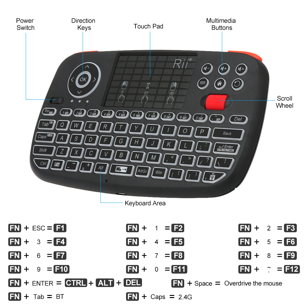 Rii I4 Mini BT Wireless Keyboa - Smart Home Keyboard review and price